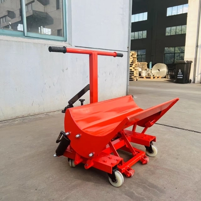 Hydraulic Textile Fabric Roll Doffing Trolley For Narrow Passage