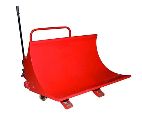 Hydraulic Cloth Roll Doffing Trolley For Narrow Alley Textile Beam Material Handling