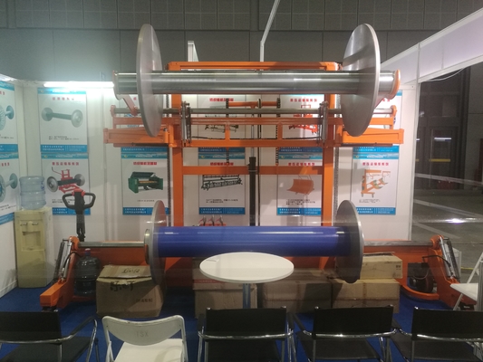Manual Hydraulic Warp Beam Trolley Empty Upper And Bottom Beams Carried Together