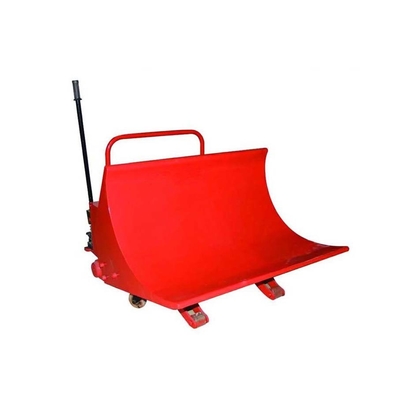 Yellow Warp Beam Pallet Truck Horizontal Transport Manual Fabric Pack And Roll Doffing Trolley