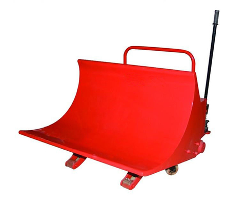 Yellow Warp Beam Pallet Truck Horizontal Transport Manual Fabric Pack And Roll Doffing Trolley