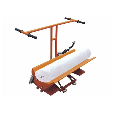 Yellow Warp Beam Pallet Truck Horizontal Transport Manual Fabric Pack And Roll Doffing Trolley