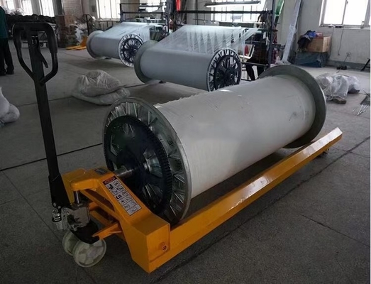 Hydraulic Empty Warp Beam Transport Trolley Textile Industry Fabric Pack And Roll